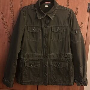 Women’s Olive Green Utility Jacket (unlined)